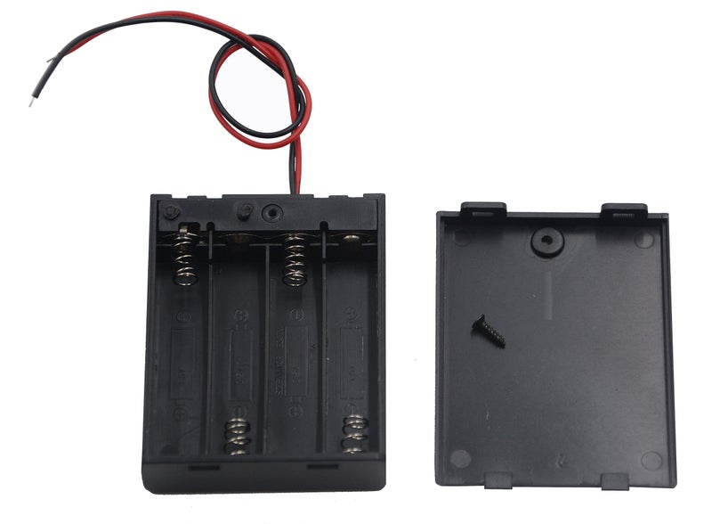 LampVPath 3Pcs 4 AAA 6V Battery Holder with Switch 4X 1.5V AAA Battery Holder Case with Wire Leads and ON/Off Switch(3 Pack) - Image 4